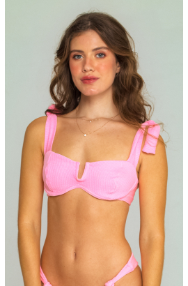 MALIBU ROSA BARBIE TOP LAÇO