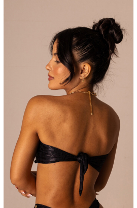 CROPPED LASTEX OASIS BLACK