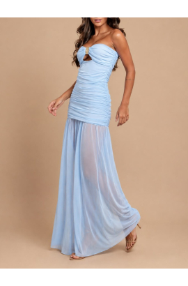 PLUMA BABY BLUE VESTIDO