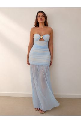 PLUMA BABY BLUE VESTIDO