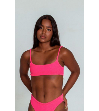 TULUM PINK NEON TOP CROPPED