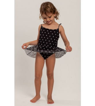 NINA MAIÔ INFANTIL POÁ BLACK