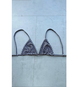 BLACK VICHY TOP SUN KINI