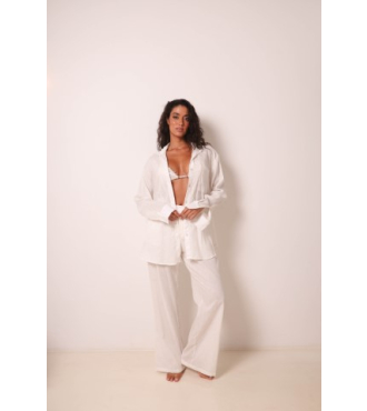 KAUANE OFF WHITE CAMISA COM LINHO