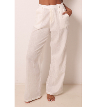 KAUANE OFF WHITE CALÇA COM LINHO