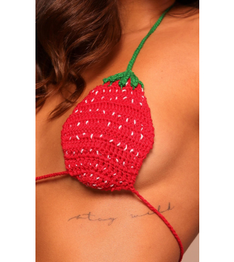 MORANGO TOP CROCHET