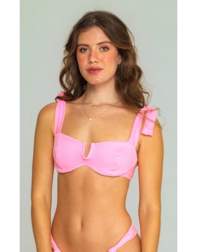MALIBU ROSA BARBIE TOP LAÇO