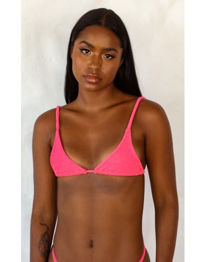 TULUM PINK NEON TOP SUN KINI