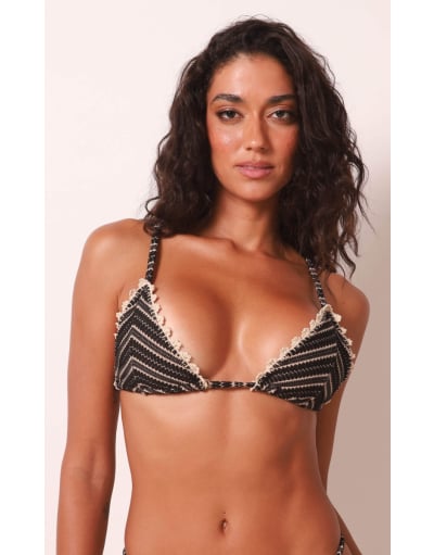 SUYANE BLACK STRIPES TOP SUN KINI