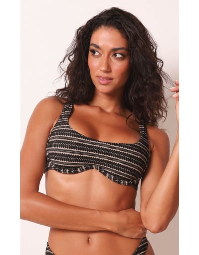 SUYANE BLACK STRIPES TOP ARCO ABERTO
