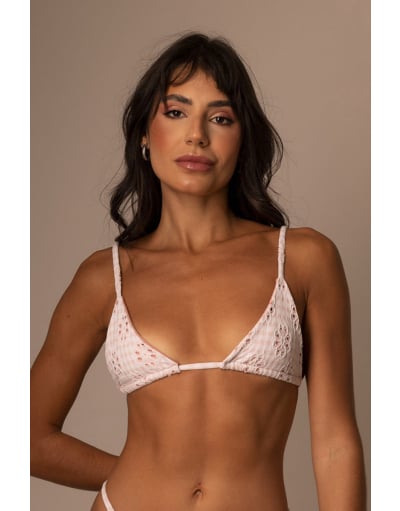 VICHY BARBIE PINK TOP SUN KINI