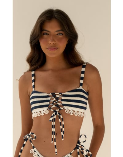 WAVE NAVY BLUE CROPPED