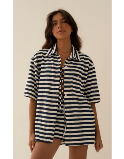 WAVE NAVY BLUE CAMISA