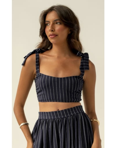 MAREN AZUL MARINHO CROPPED