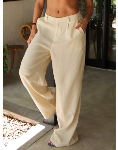 MARFIM CALÇA PANTALONA EM LINHO
