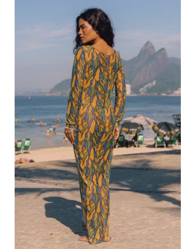 TROPICALIA VESTIDO LONGO EM TULE