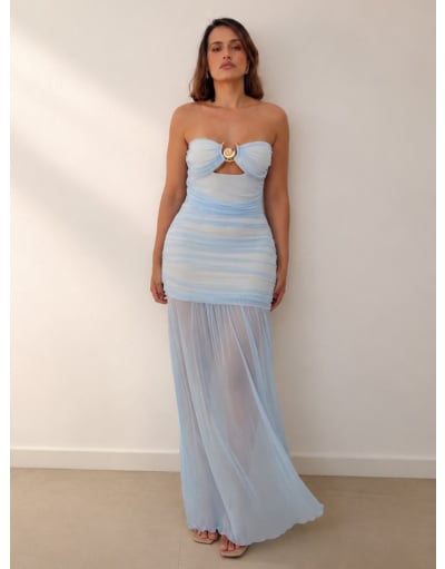 PLUMA BABY BLUE VESTIDO